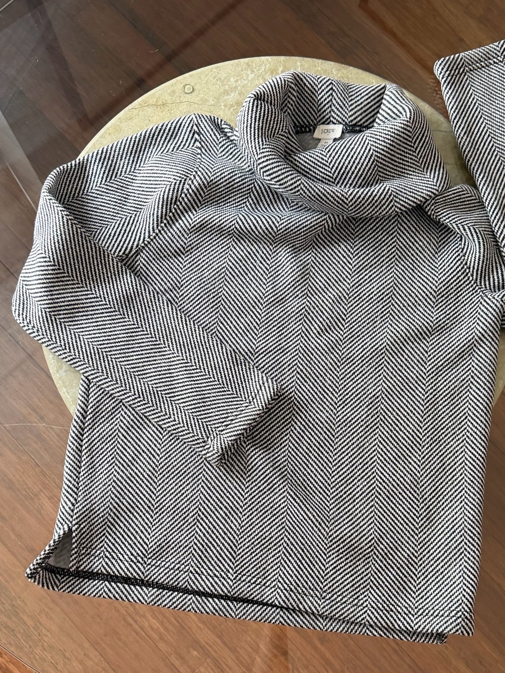 J. Crew Chevron Cowl Neck Pullover